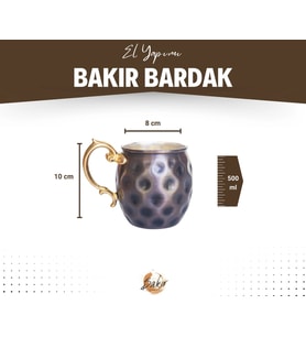 BAKIR KUPA GAMZELİ MODEL 2Lİ OKSİTLİ RENK