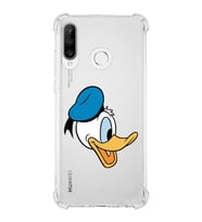 Huawei P30 Lite  Köşe Korumalı Antişok Kapak Donald Duck Tasarımlı Şeffaf  Kılıf