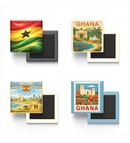 Buzdolap Magnetleri - Gana Akra - Ghana - 4'lü Set Magneti