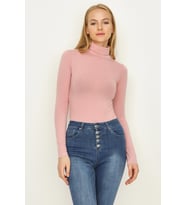 Kadın Balıkçı Yaka Alttan Çıtçıtlı Body (Pembe)