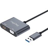 USB-A to 4K 30Hz HDMI ve 1080P 60Hz VGA Görüntü Çevirici Kablo