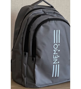 NEMO BAGS Unisex  Sırt Çantası Spor Büyük Boy Okul Çantası, 16,9 inç, 45x30x15cm 24lt (Gri)