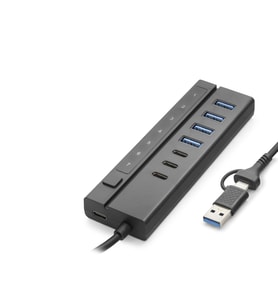 Usb Type-C 3.2 Gen1 Hub Anahtarlı 8 Port 5 Gbps Siyah HDX7062