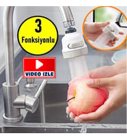 Tasarruflu 3 Fonksiyonlu Musluk Başlığı Musluk Başlığı 3 Fonksiyonlu Kolay Yıkama Aparatı Su Tasarru