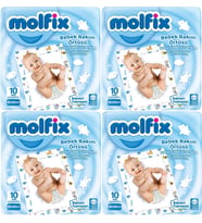 Molfix Bebek Bakım Alt Açma Örtüsü 4 Lü Set 40 Adet (4Pk*10)