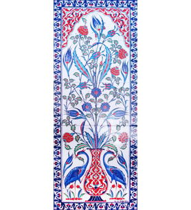 Armada Çini 40x100 Cm ED 705 İki Sülünlü El dekoru Çini Pano