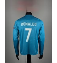 Uzun Kol Ronaldo Turkuaz 2018 Real. Madrid. Şampiyonlar Ligi Yetişkin Forması