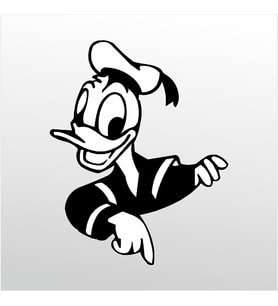 Folyo Sticker Daffy Duck 160cm Uzunluk (Karışık)