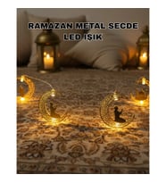 Mey İthalat® Ramazan Ay Işığı Secde Eden Adam Silüetli LED Peri Işığı