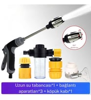 Monozone 3 Fonksiyonlu Metal Basınçlı Yıkama Tabancası Köpük Aparatlı Evrensel Musluk Uyumlu