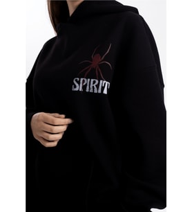 Unisex Oversize Spirit Kapüşonlu Sweatshirt