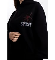 Unisex Oversize Spirit Kapüşonlu Sweatshirt