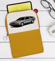 BK Gift Klasik Araç Tasarımlı Taşınabilir Koruyucu Tablet Kılıfı & Organizer Çanta - Sarı-6