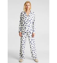 Kadın Gömlek Yaka Standart Kol Regular Kalıp Pijama Takımı Fonksiyonel Kaliteli %100 Pamuk