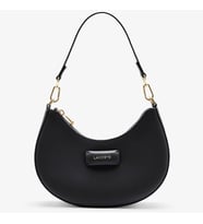 Lacoste Women's Casual Handbag Black 24*19*7 CM Ayarlanabilir Askılı Kadın Omuz Çantası Siyah