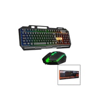 EVEREST HKM-X86 QUİN  GÖKKUŞAĞI IŞIKLI  USB KABLOLU  KLAVYE - MOUSE  SET  150CM KABLO (5343)