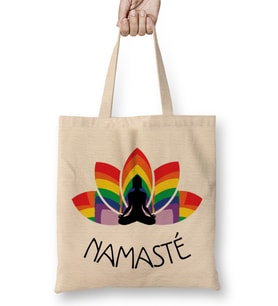 Namaste Yoga 01 Bez Çanta Uzun Saplı