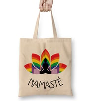 Namaste Yoga 01 Bez Çanta Uzun Saplı