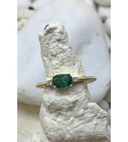GREEN TOPAZ MİNİMAL YÜZÜK - AK831