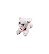 Miyavlayan Sesli Kedi Peluş Oyuncak Uyku Arkadaşı Hediyelik Peluş Yatan Kedi 35 cm (Çok Renkli)
