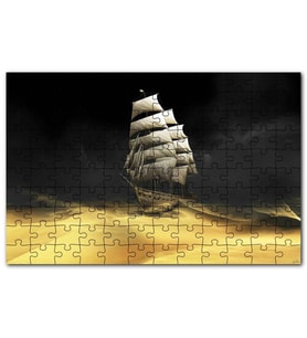 Cakapuzzle Çöl Kum Filmler Sanat Eseri Yelkenli Gemi Puzzle Yapboz MDF (Ahşap) (120 Parça)