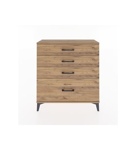 Arges Şifonyer 4 Çekmeceli 88x30x96 Çam-Çam