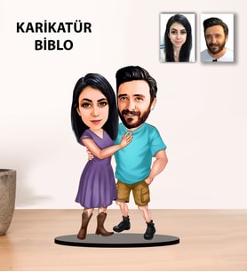Kisiye Özel Sevgili Evli Karikatür Biblo KB4