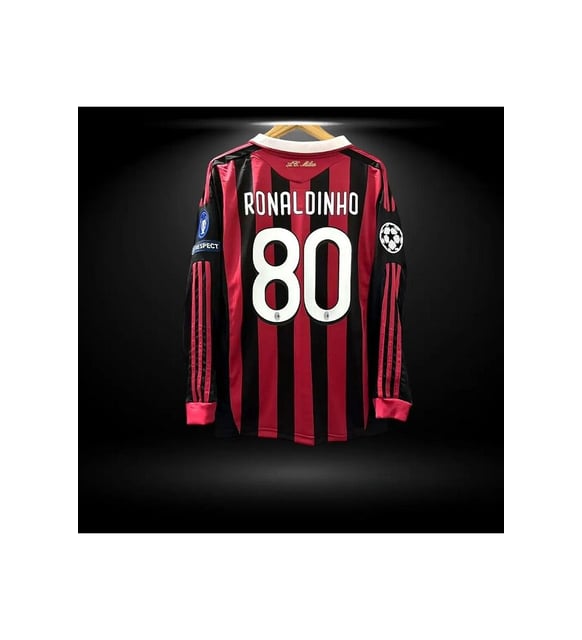 Ronaldinho Milan Retro Champions League Long Sleeve Jersey Uzun
