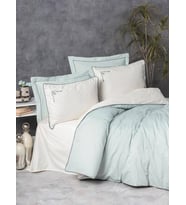 Cotton Box Çift Kişilik Elit Saten Nevresim Takımı Vanko Mint