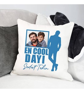 Kişiye Özel Cool Dayım Fotoğraflı Yastık