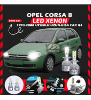 Opel Corsa B 1993-2000 Uzun - Kısa Uyumlu Şimşek Etkili Led Xenon Performance Series H4
