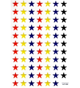 Sticker Kabartmalı A4 Boyutunda Stiker Defter, Planlayıcı Etiket-(lim066) - Renkli Yıldız