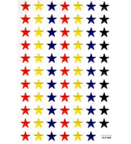 Sticker Kabartmalı A4 Boyutunda Stiker Defter, Planlayıcı Etiket-(lim066) - Renkli Yıldız