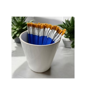 Atölye Lavi Shop Mavi Renkli Akrilik Hobi Boya Fırçası (4 Adet)