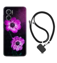 Xiaomi Redmi Note 11E Kılıf Resimli Boyun Askılı İpli Desenli Silikon Series Çiçekler 1869