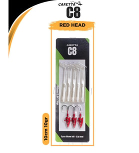 Caretta C8 10cm 10gr Lrf Silikon Yem Red Head