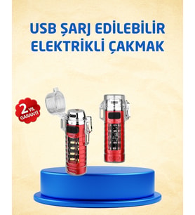 Tip C Şarjlı Dijital Ekranlı Çakmak Ve El Feneri