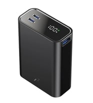 Pw501 20.000 Mah Dijital Göstergeli 2 Adet 45w Type-c Ve 22.5w Usb Çıkışlı Şarj Pd Hızlı Şarj Powerbank - Siyah