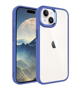 Apple iPhone 15 Plus Kılıf Krom Kılıf (Açık Gri)