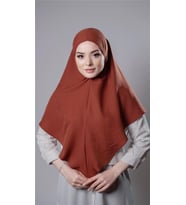 Taba Pratik Hazır Geçmeli Tesettür Eşarp Pamuk Caz Kumaş Düz Hijab 2306_33