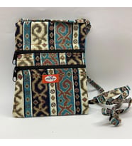 Otantik Desenli Fermuarlı Askılı Çanta Özel Dikim - GS201