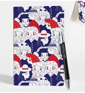 Kişiye Özel Siyah ve Gümüş Renk Metal Tükenmez Kalem & Çizgisiz Defter Set GDTK-909113