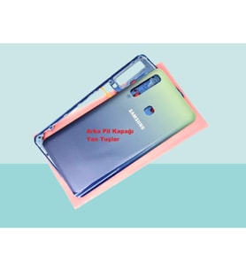 Tkgz - Samsung Galaxy A9 A920 2018 FULL KASA Arka Kapak Batarya Kapağı - MAVİ