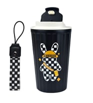 316 L Çelik Siyah Tavşan Figür 400 ml Kahve El Termos Mug cin483sy