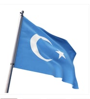 Doğu Türkistan Bayrağı (Gök Bayrak) 100x150 cm (Siyah)