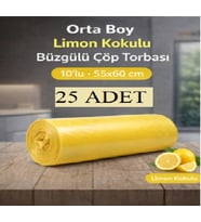Ethex Orta Boy Büzgülü Limonlu Çöp Torbası 25 Paket (1 Koli)