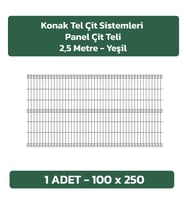 KONAK TEL ÇİT SİSTEMLERİ 1 ADET PANEL ÇİT TELİ 100X250 CM (Yeşil)