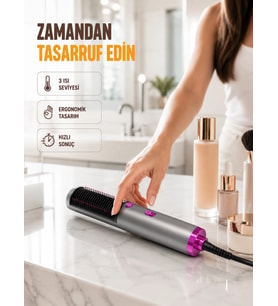 Saç Düzleştirme ve Hacimlendirme Fonksiyonlu Fırça