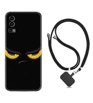 General Mobile Gm 23 Kılıf Silikon Boyun Askılı İpli Desenli Silikon Black Eyes 1644