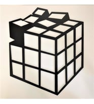 Aleda Rubik Küp-1 Lazer Kesim Metal Tablo